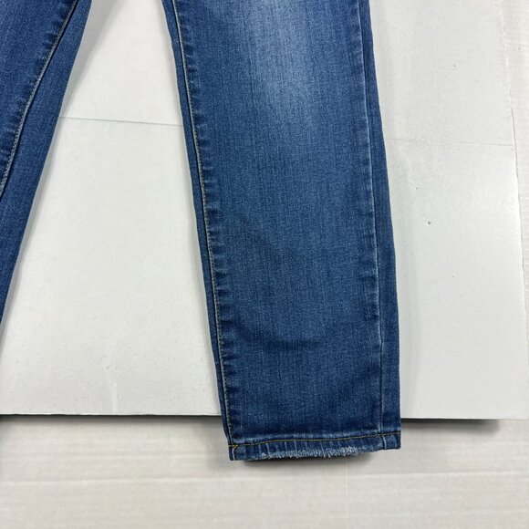 Judy Blue Jeans Women's 31x26* Relaxed Mid Rise Crop Blue Stretch Denim Tag 31 - Picture 5 of 16